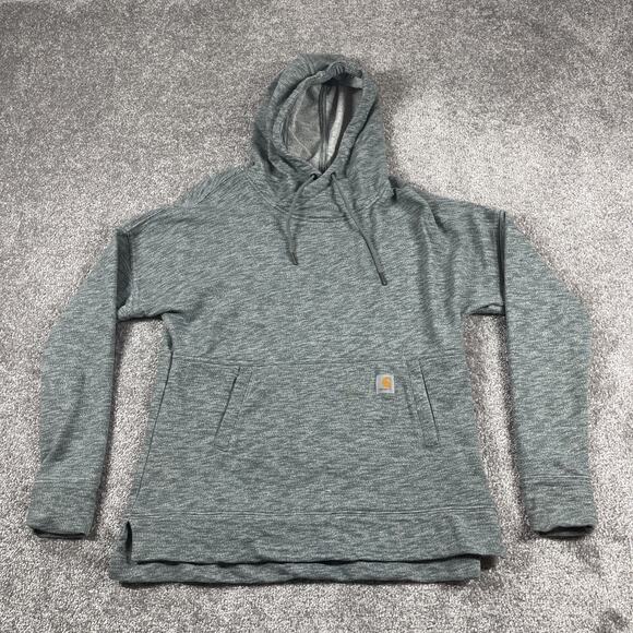 Carhartt Hoodie Womens Small Relaxed Fit Sweatshirt Outdoors Utility Green - Picture 1 of 15